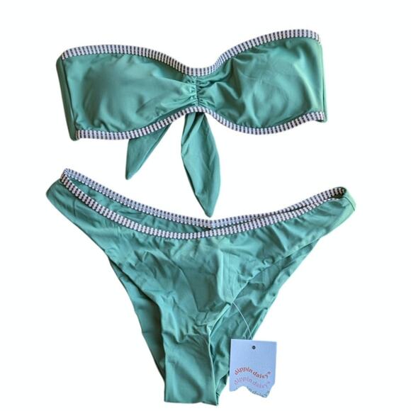 NWT Dippin Daisy Green Bikini Size small